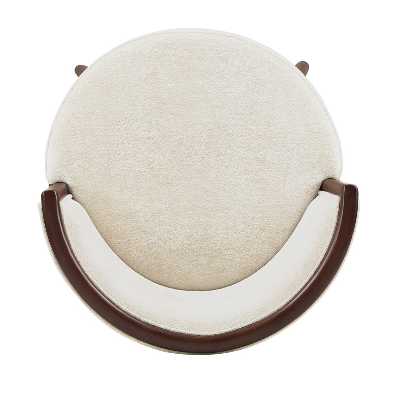 Tabouret de comptoir Evalyn, Crème, crème, Tabouret de comptoir (siège d'une hauteur de 26,3