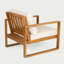 Ensemble de 2 chaises longues d'extérieur en bois avec coussins texturés résistants à l'eau et sièges profonds Loomera