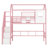 Twin Metal Loft Bed With Roof & Storage-436850283