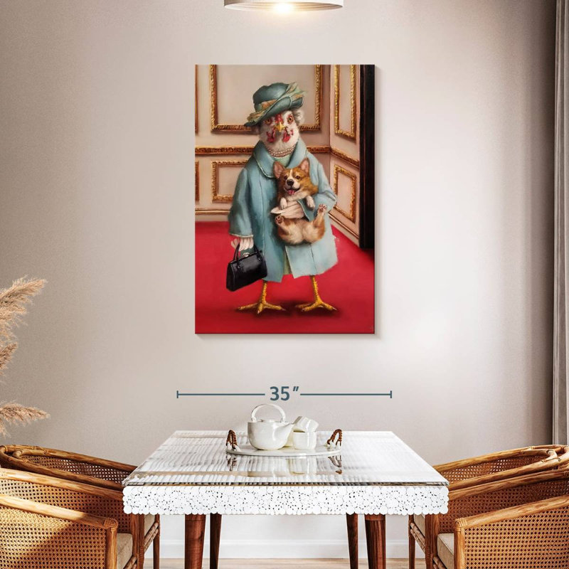 Ketti Her Majesty Chicken, 45" H x 30" W