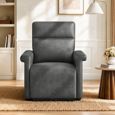 33.5″ Zero-Gravity Power Recliner With Silent Dual Motors & Telescopic Footrest