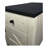Farmhouse End Table Bedside Table With Charging Station,Night Stand With Barn Door And Drawer, Storage For Bedroom Living Room ,Bedside Table,  White+Black Color