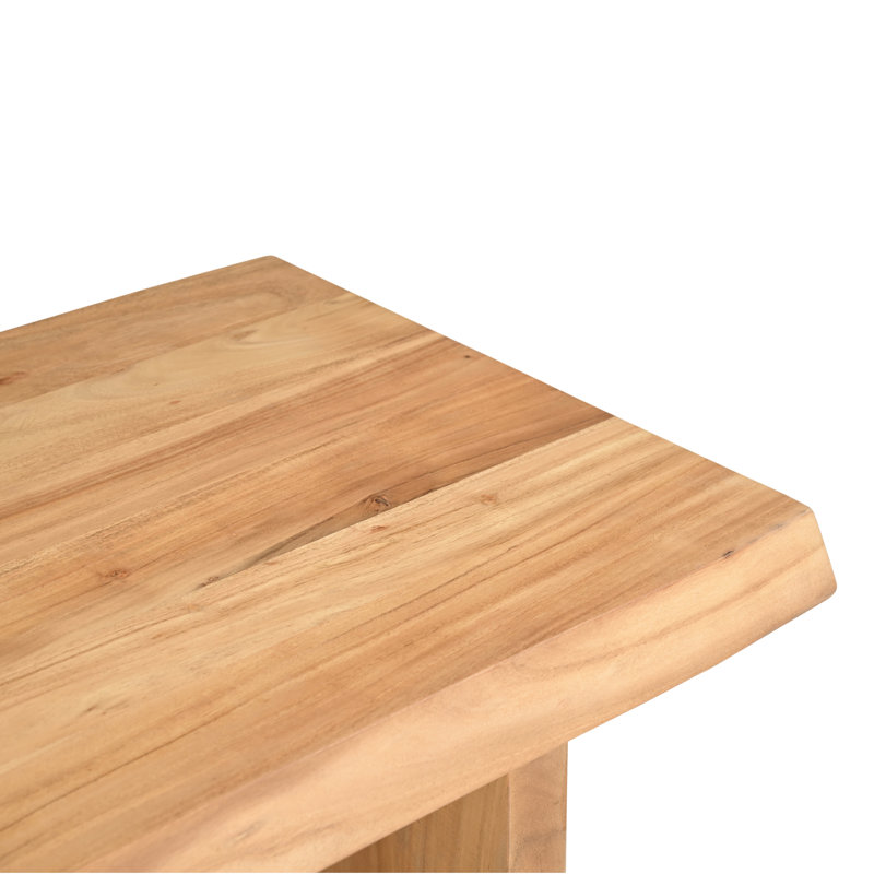Natural Oak Rectangular Solid Wood Coffee Table
