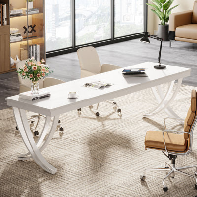 Aromola Metal Base Computer Desk