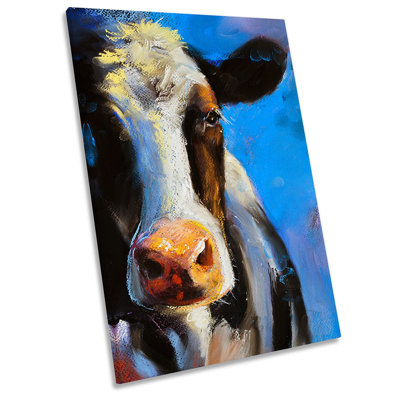 Cow Face Farm Yard - Wrapped Canvas Painting