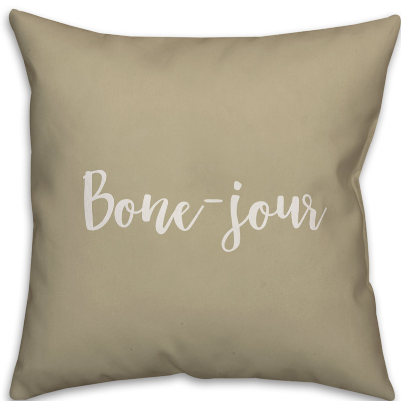  Coussin Bone-jour, Beige, Housse de coussin