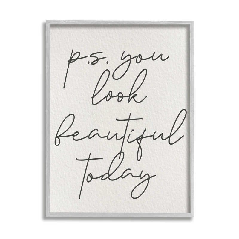 «Uplifting You Look Beautiful», impression encadrée sur bois, H 14 po x l 11 po x P 1,5 po, Estampe numérique Farmhouse