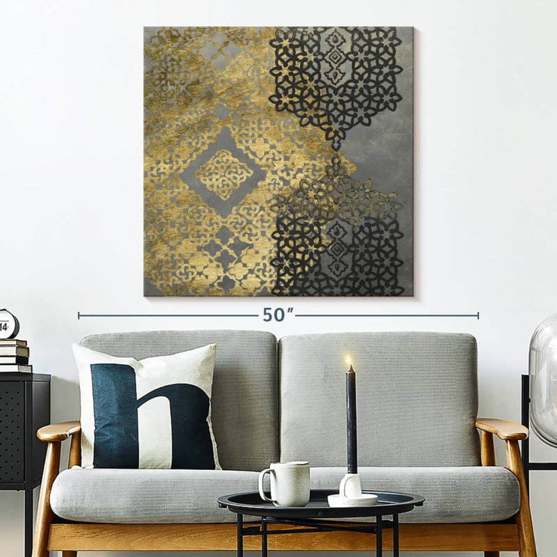 Kerner Golden Filigree I, 33" H x 33" W