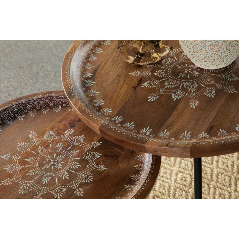 Tables gigognes 2 pièces Artura, Brown