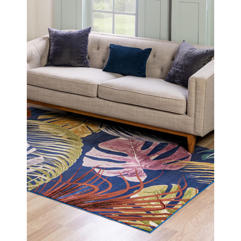 Floral Indoor Rug, Rectangle 7'10" x 10'