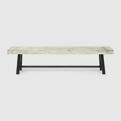 Banc de patio extérieur en bois d'acacia