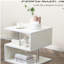 Table d'appoint moderne de 20 po, table d'appoint décorative, table basse en forme de S avec tablette de rangement et acier