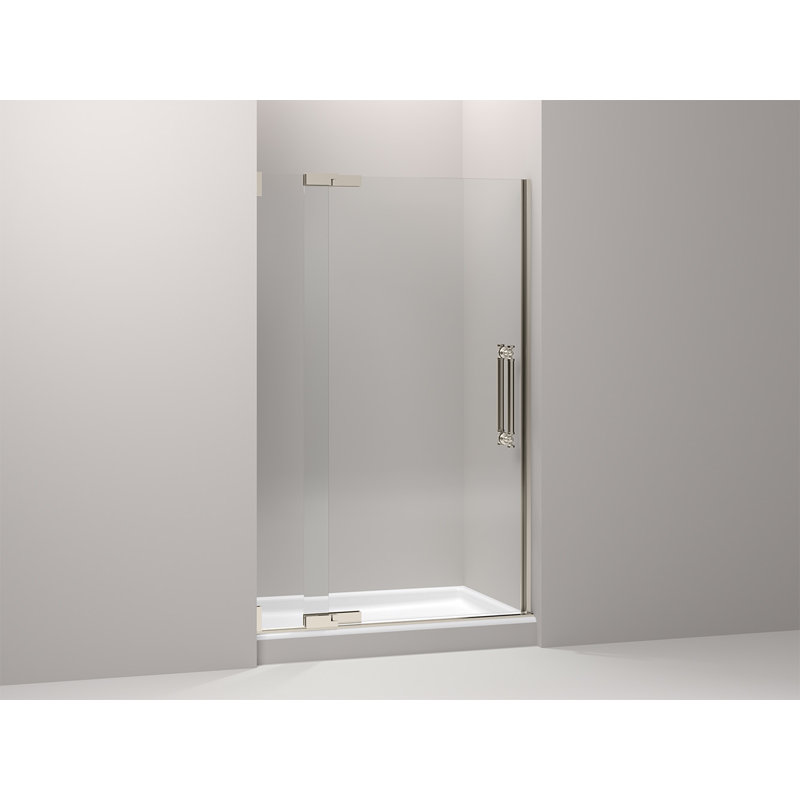 Pinstripe 47.75" x 72.25" Pivot Shower Door, Anodized Brushed Bronze