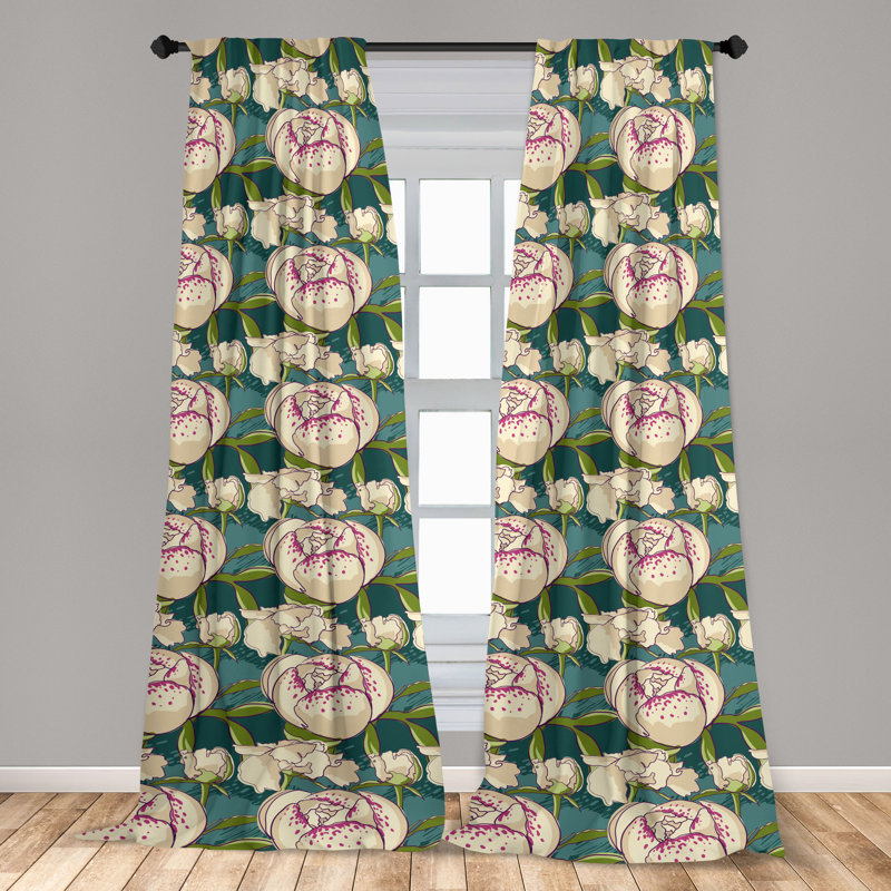 Semi Sheer Curtain Pair, 28" W x 63" L