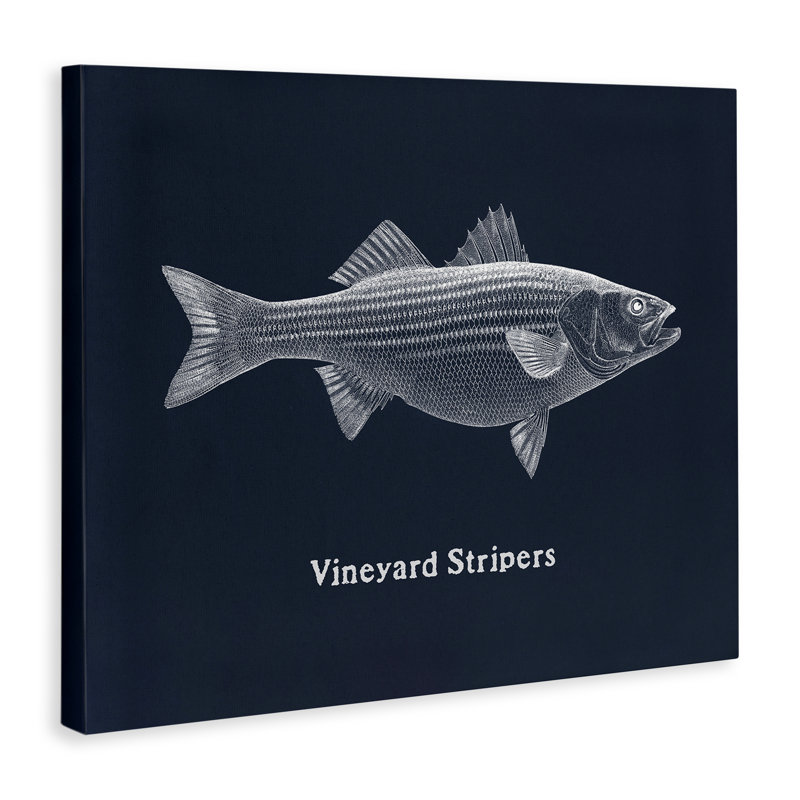 «Vineyard Stripers Fish», conception par Phillipa Katz, H 24 po x l 30 po