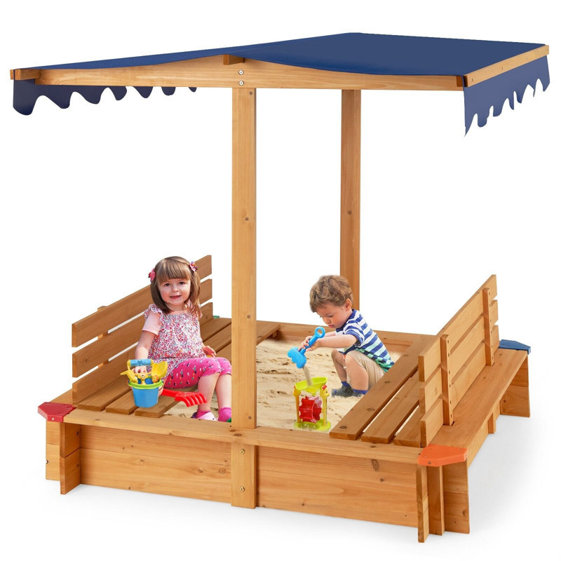 Alpen Home Elba 121cm x 121cm Square Sandbox with Cover