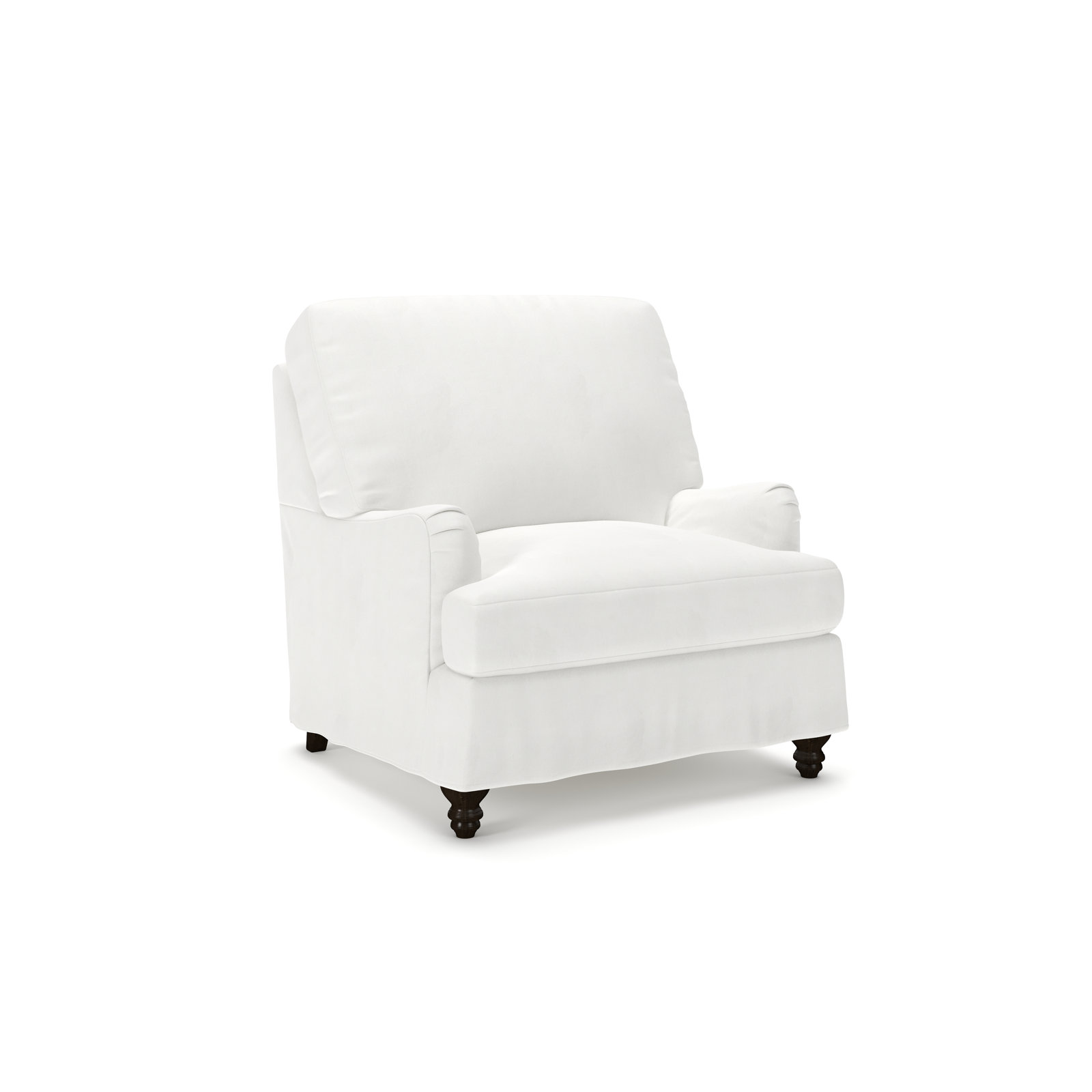 Walters Upholstered Armchair, Classic Bleach White Twill