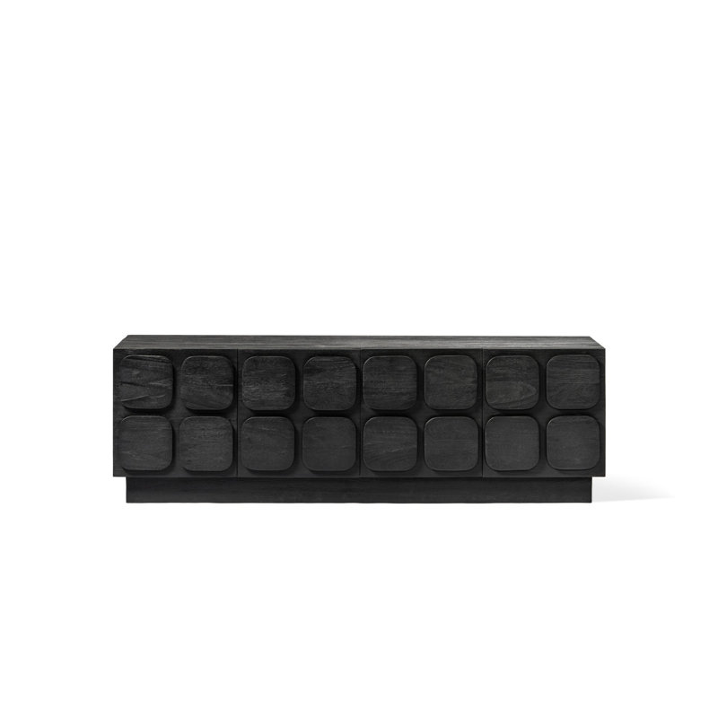 Natalyah 175cm Solid Wood Sideboard, Black
