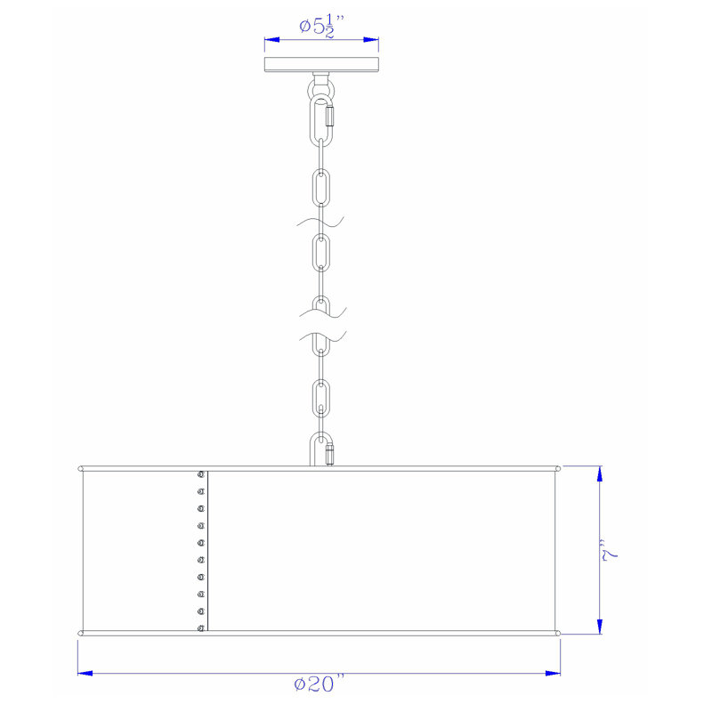 Trosper 3 - Light Drum Chandelier