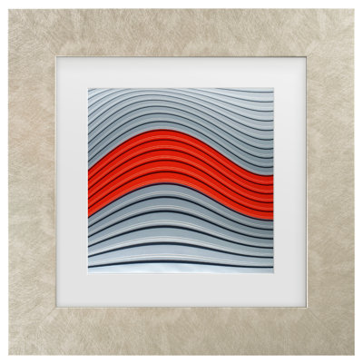 Bolog Luc Vangindertael Wave Matted Framed Art