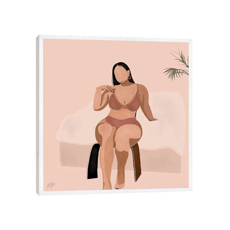 Malaya 1 Piece Wall Art on Canvas, 93.98 cm H x 93.98 cm W, White Framed Canvas