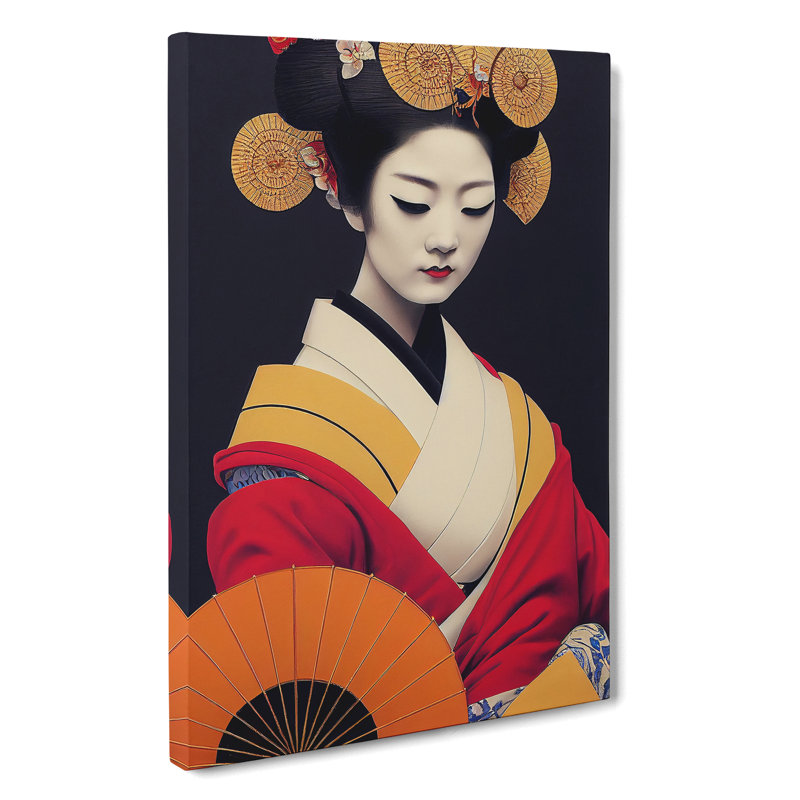 XC1022-1687X Contemporary Geisha No.3 - Wrapped Canvas Print, 76cm H x 50cm W x 3cm D