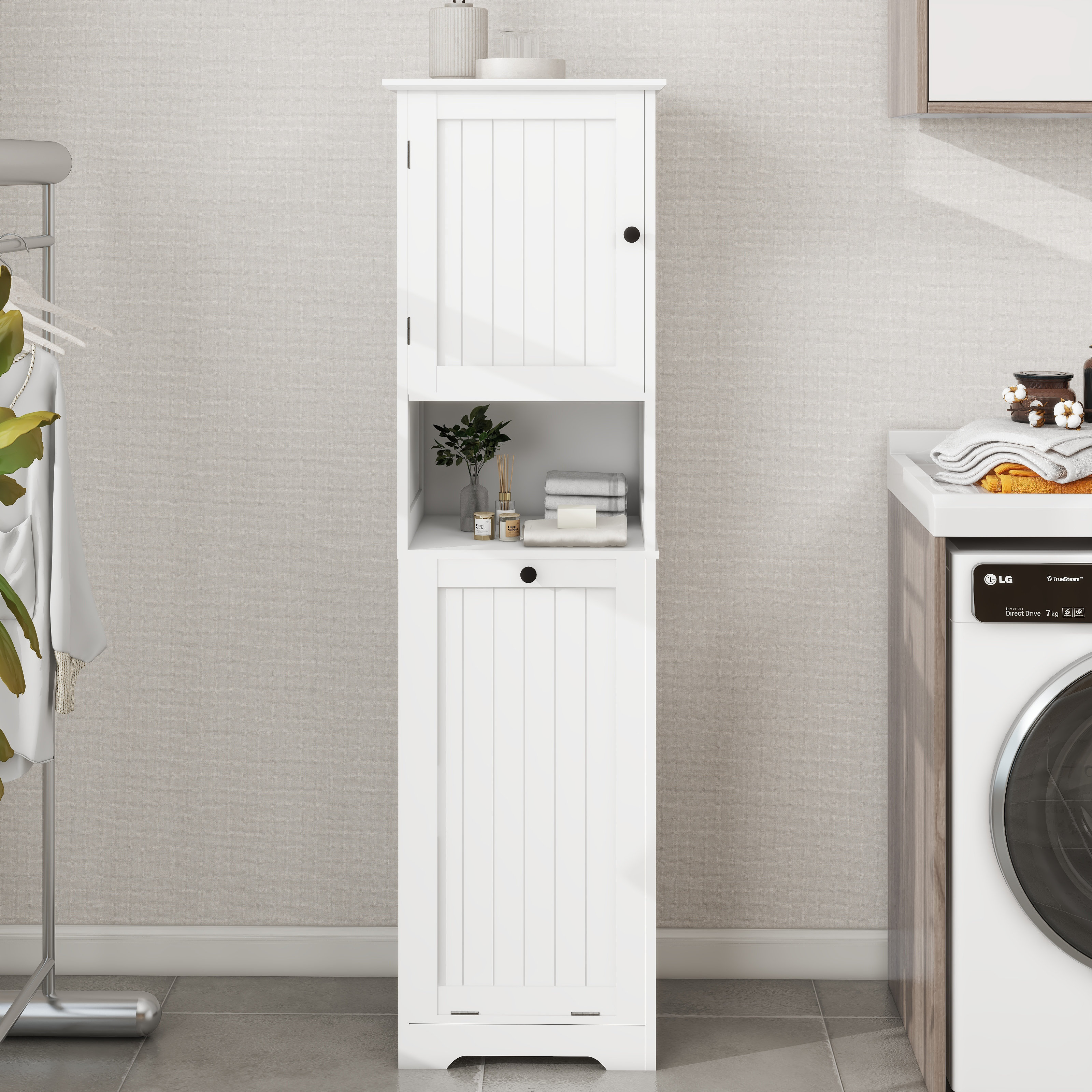 Lark Manor Begoa Stainless Steel Freestanding Bathroom Cabinet | Wayfair