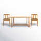 Melrose Rectangular 4 - Person 70.8" Teak Dining Set with Cushions