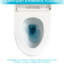 Toilette en céramique blanche avec double chasse - usure, couvercle à fermeture douce, hauteur confortable, fermeture