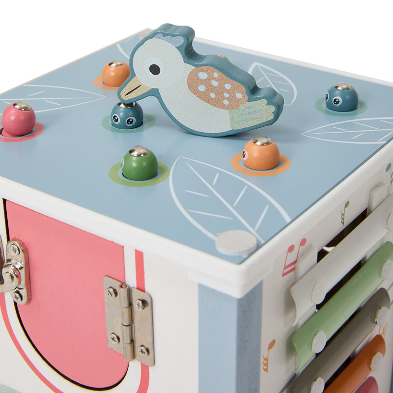 Wooden Activity Cube Montessori Educational Toy