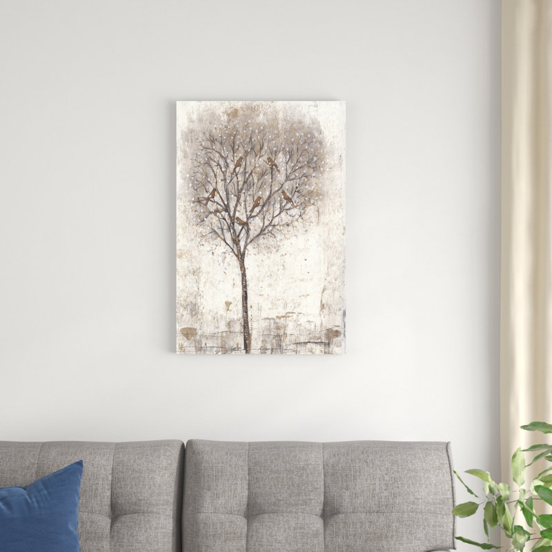 Arbre des oiseaux II, H 30 po x l 20 po x P 1 po
