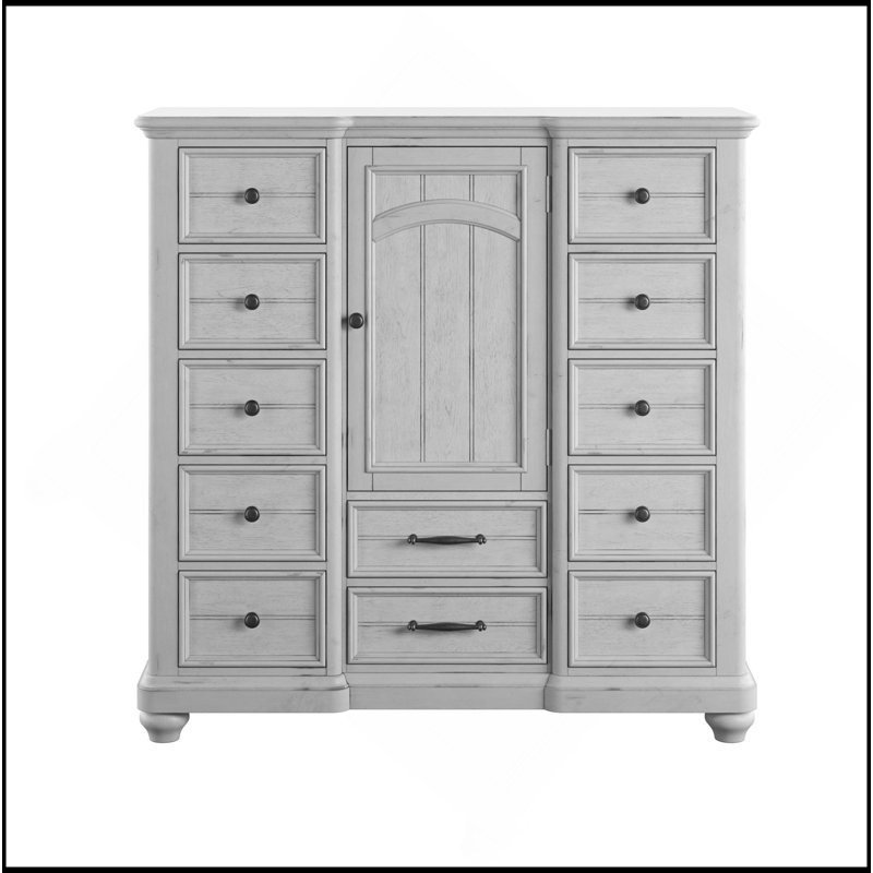 Commode principale 12 tiroirs grise avec armoire