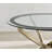 Ehlert Cross Legs Glass Top End Table-476728088