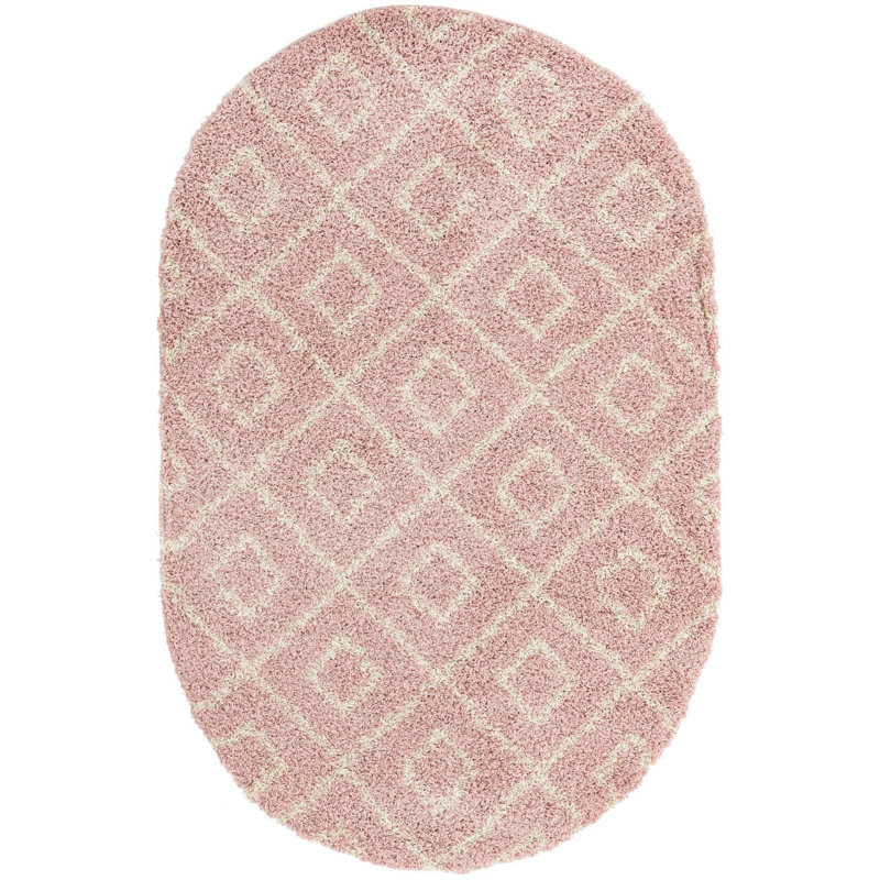 Annehild Geometric Indoor Rug, Oval 5'3" x 8'