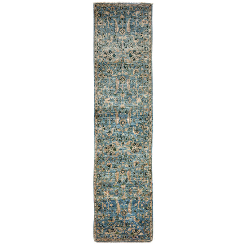 One-of-a-Kind 2'6" X 10'5" New Age Wool Area Rug in