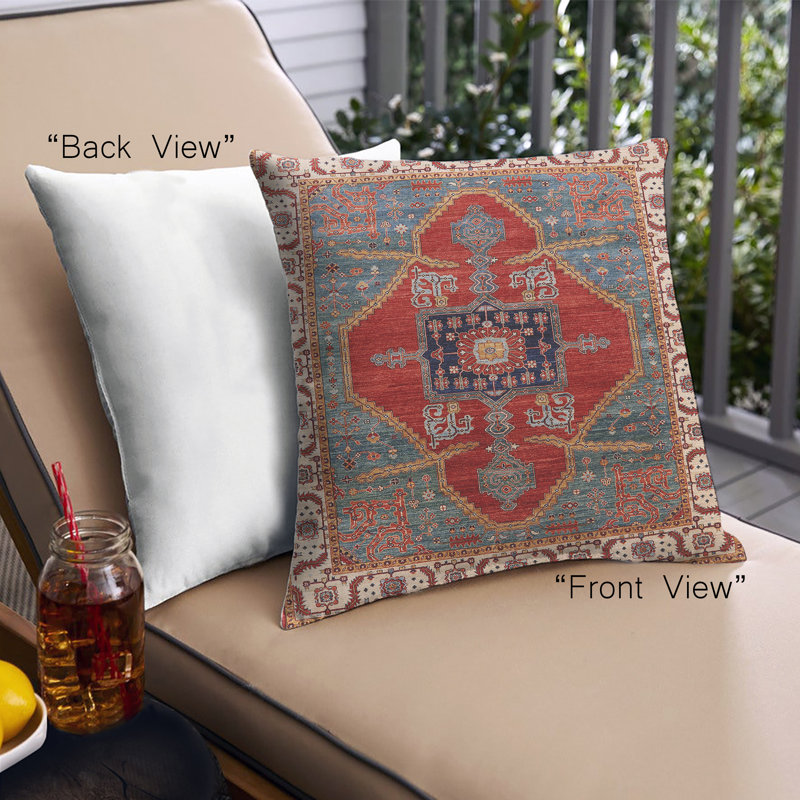  Mid-Century Urban Outdoor Square Pillow Cover & Insert
