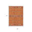 Tapis extérieur lavable à motif géométrique orange, bleu et mauve 8 pi x 10 pi