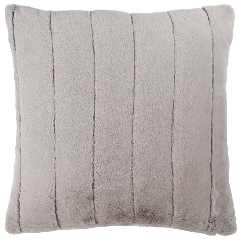 Striped Square Cushion, 45cm H x 45cm W x 10cm D, Grey