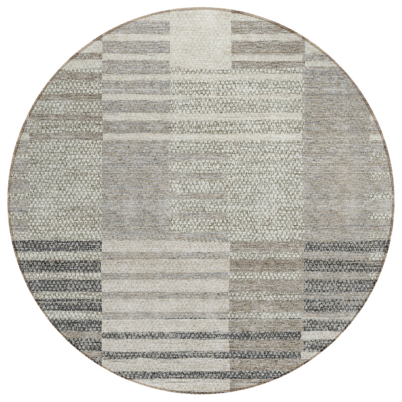 Tapis Aleid avec envers antidérapant, Rond 8 pi