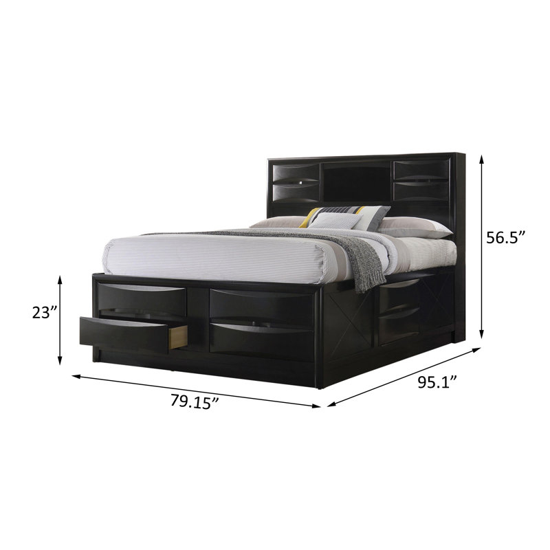 4-piece California King Bedroom Set Black