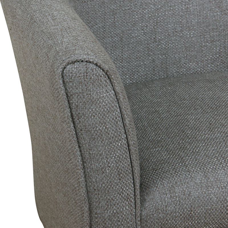 Ashland Upholstered Barrel Chair, Charcoal 100% Polyester