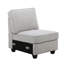 Canapé modulaire en L avec repose-pieds 8 pièces Linen