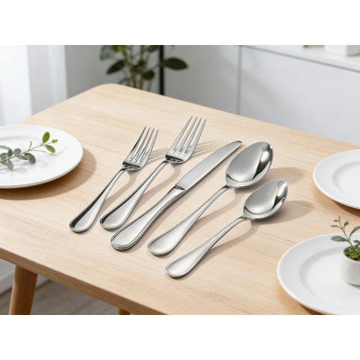 20-Piece Teardrop Silverware Set For 4, Premium 18/10 Stainless Steel Flatware Set With Mirror Polish, Modern Cutlery For Home, Hotel, Or Wedding, Dishwasher Safe