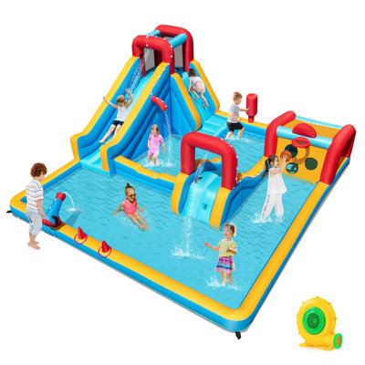 Parc aquatique gonflable avec ventilateur mural 680W