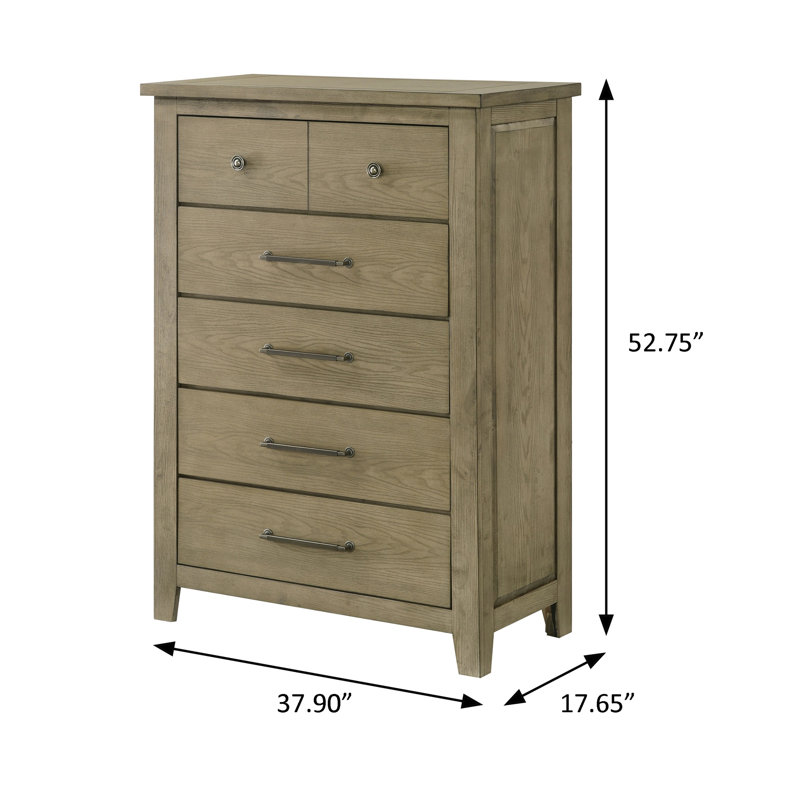 Commode rustique 37,9 po de largeur, brun