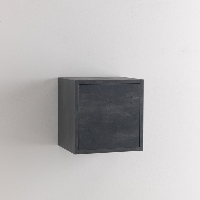 Bernice Square Cube Shelf with Adjustable Shelves, Black