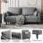 2 Seater Fabric Sofa Couch with Side Storage Pockets-501717660