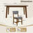 5-Piece Dining Set - Solid Wood Table and Upholstered Chairs-932685749