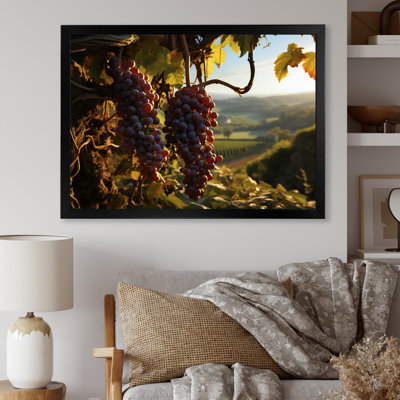Raisins mauves, attrape-rêves sur toile