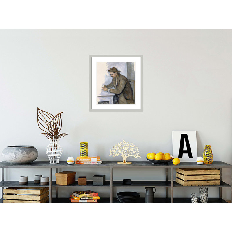 Le Joueur de Cartes par Paul Cézanne, H 24,92 po x l 23,5 po